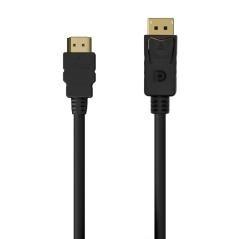 Cable conversor aisens a125-0550/ displayport macho - hdmi macho/ 50cm/ negro