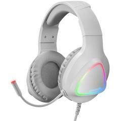 Auriculares gaming con micrófono mars gaming mh222/ jack 3.5/ blancos