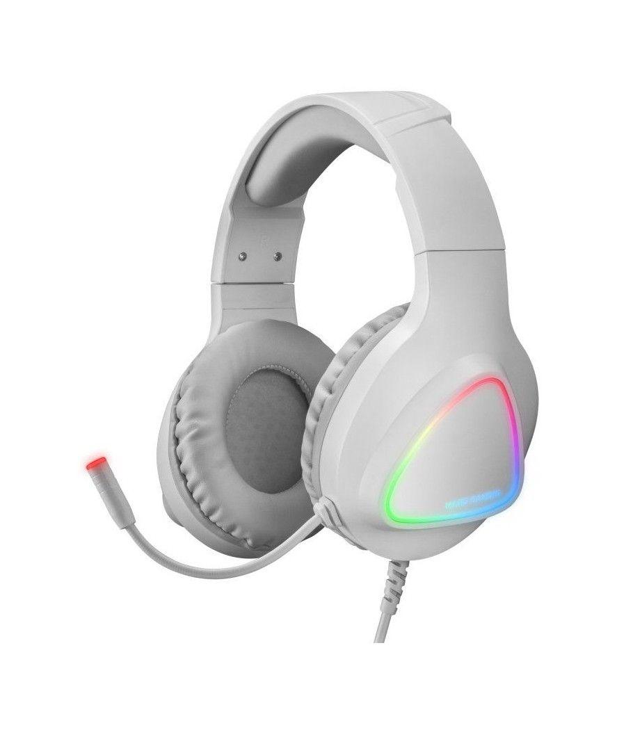 Auriculares gaming con micrófono mars gaming mh222/ jack 3.5/ blancos