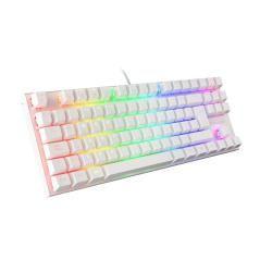 Teclado gaming genesis thor 303 tkl rgb blanco mecanico brown switch