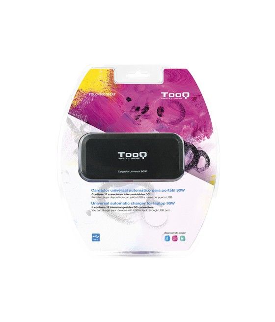 TooQ TQLC-90BS02AT adaptador e inversor de corriente Interior 90 W Negro - Imagen 6