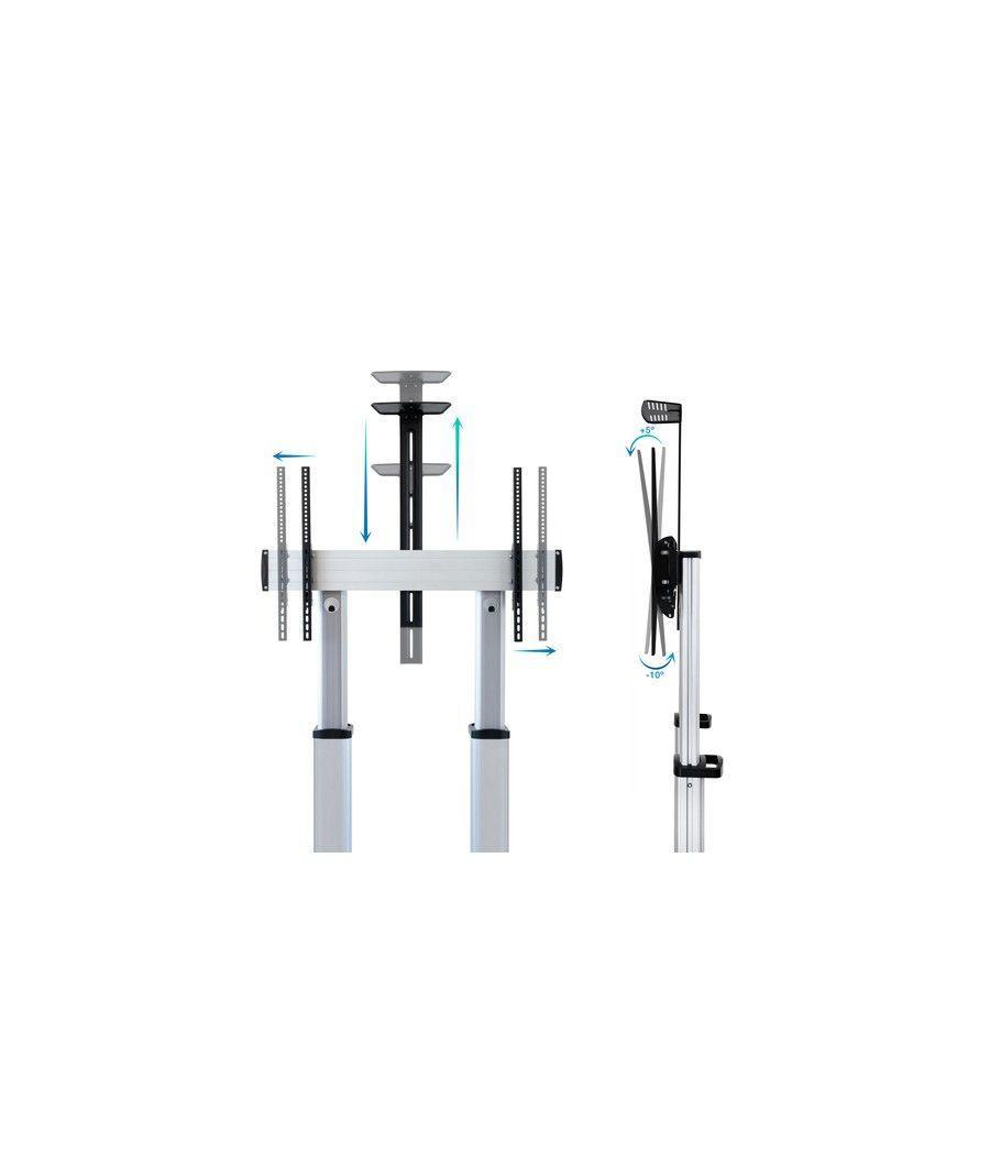 Soporte suelo con ruedas monitor/tv 60-100 tooq plata