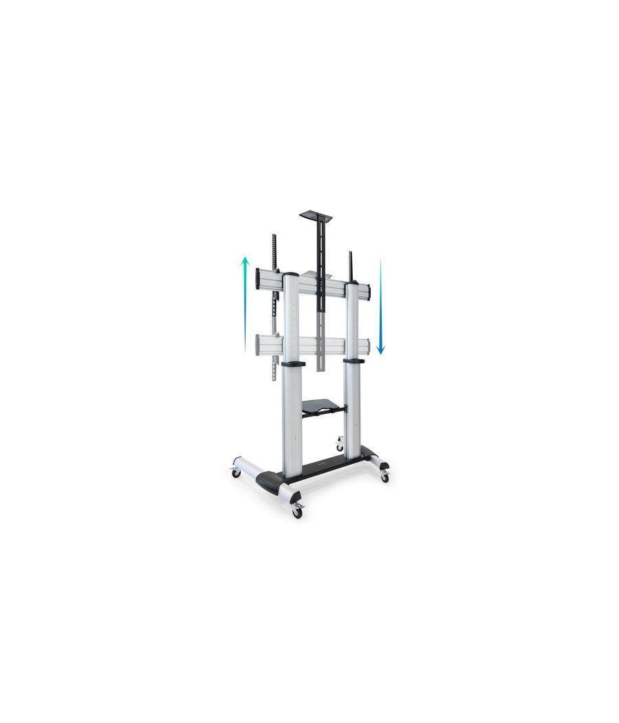Soporte suelo con ruedas monitor/tv 60-100 tooq plata