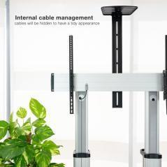 Soporte suelo con ruedas monitor/tv 60-100 tooq plata