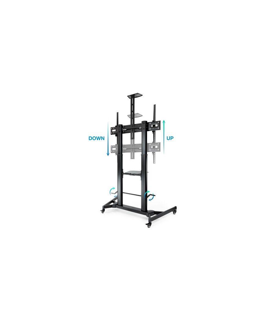 Soporte suelo con ruedas regulable altura monitor/tv 60-100 tooq negro