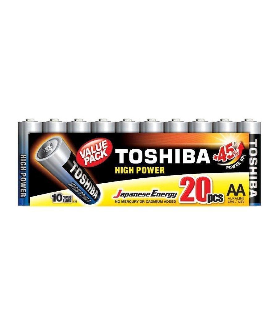 Pack de 20 pilas aa toshiba r6atpack20/ 1.5v/ alcalinas