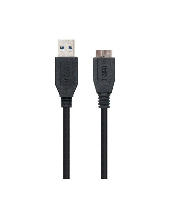 Cable usb 3.0 nanocable 10.01.1102-bk/ usb macho - microusb macho/ 2m/ negro