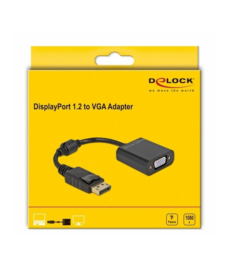 Delock adaptador displayport 1.2 macho a vga15 pin