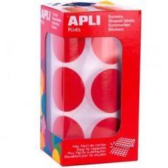 Apli gomets redondos 33mm rollo rojo