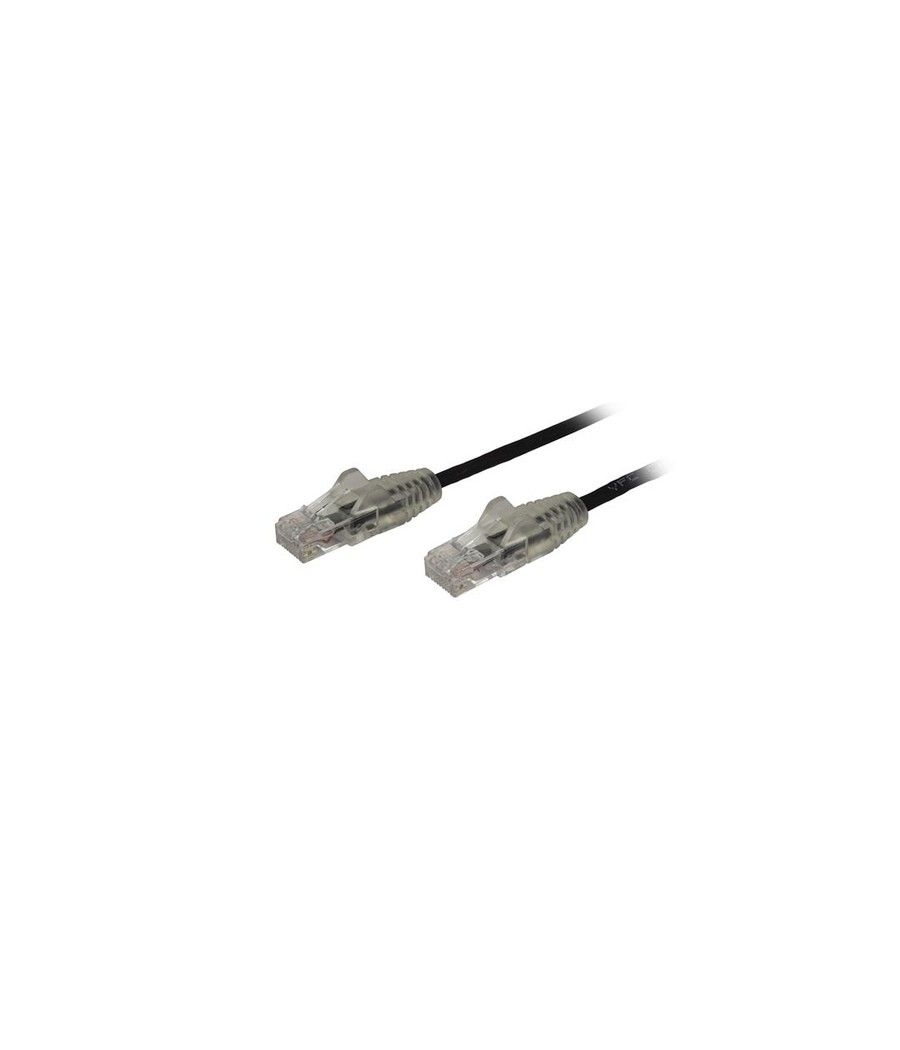 StarTech.com Cable Cat6 de 1m - Delgado - con Conectores RJ45 sin Enganches - Negro - Imagen 1