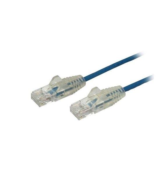 StarTech.com Cable Cat6 de 1m - Delgado - con Conectores RJ45 sin Enganches - Azul - Imagen 1