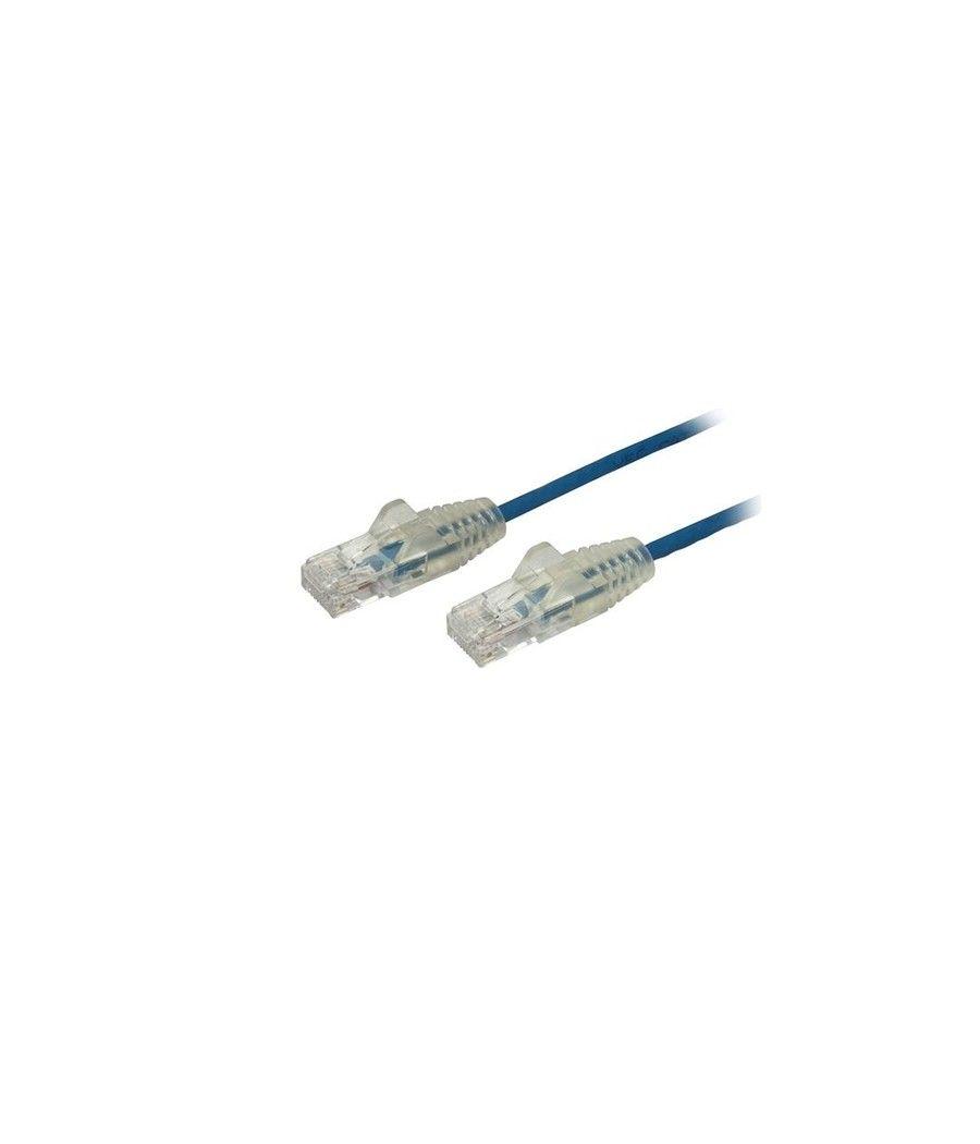 StarTech.com Cable Cat6 de 1m - Delgado - con Conectores RJ45 sin Enganches - Azul - Imagen 1