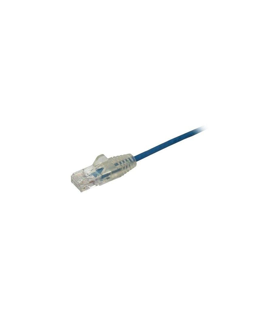 StarTech.com Cable Cat6 de 1m - Delgado - con Conectores RJ45 sin Enganches - Azul - Imagen 2