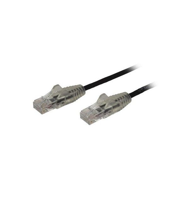 StarTech.com Cable Cat6 de 2m - Delgado - con Conectores RJ45 sin Enganches - Negro