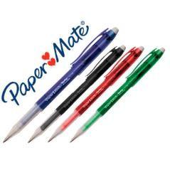 Bolígrafo paper mate erasable gel colores surtidos con goma de borrar pack 12 unidades