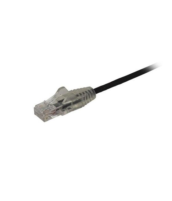 StarTech.com Cable Cat6 de 3m - Delgado - con Conectores RJ45 sin Enganches - Negro