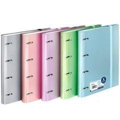 Carchivo carpeta anillas 4x35mm carpeblock metal c/recambio 100h a4 90gr 1 banda color cartón plastificado verde