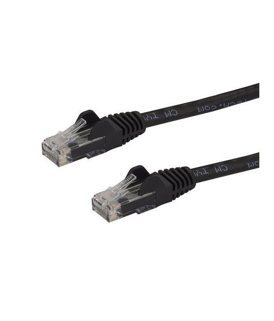StarTech.com Cable de 1,5m Cat6 Ethernet de Red Negro - RJ45 sin Enganches - 24AWG - Imagen 1