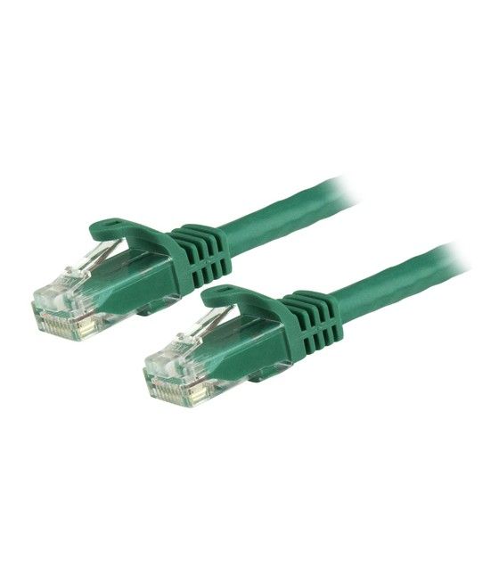 StarTech.com Cable de 1,5m Cat6 Ethernet de Red Verde - RJ45 sin Enganches - 24AWG - Imagen 1