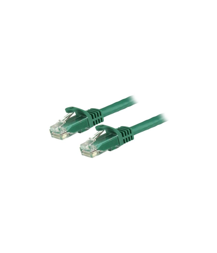 StarTech.com Cable de 1,5m Cat6 Ethernet de Red Verde - RJ45 sin Enganches - 24AWG - Imagen 1