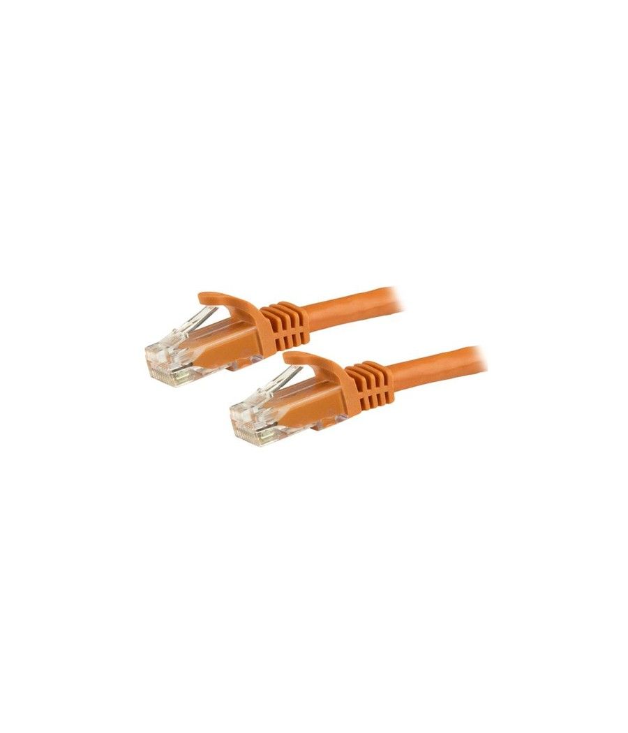 StarTech.com Cable de 1,5m Cat6 Ethernet de Red Naranja - RJ45 sin Enganches - 24AWG - Imagen 1