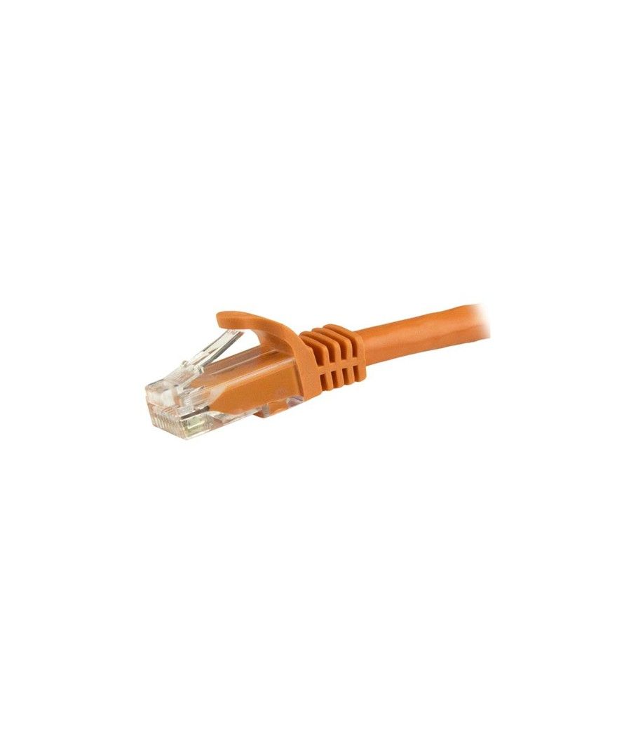 StarTech.com Cable de 1,5m Cat6 Ethernet de Red Naranja - RJ45 sin Enganches - 24AWG - Imagen 2