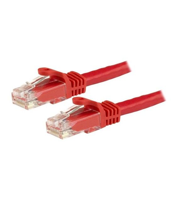 StarTech.com Cable de 1,5m Cat6 Ethernet de Red Rojo - RJ45 sin Enganches - 24AWG - Imagen 1