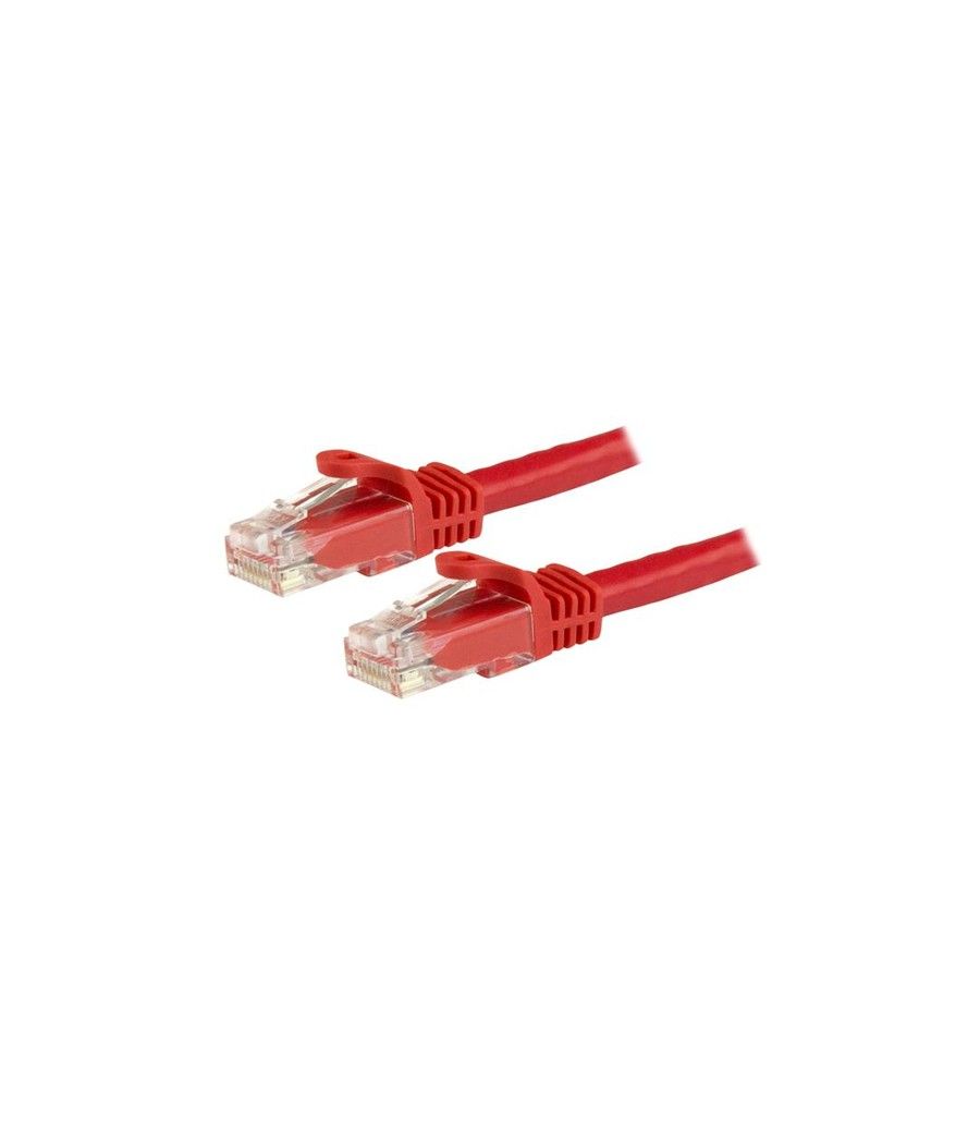 StarTech.com Cable de 1,5m Cat6 Ethernet de Red Rojo - RJ45 sin Enganches - 24AWG - Imagen 1