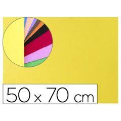 Goma eva liderpapel 50x70cm 60g/m2 espesor 2mm textura toalla amarillo pack 10 unidades