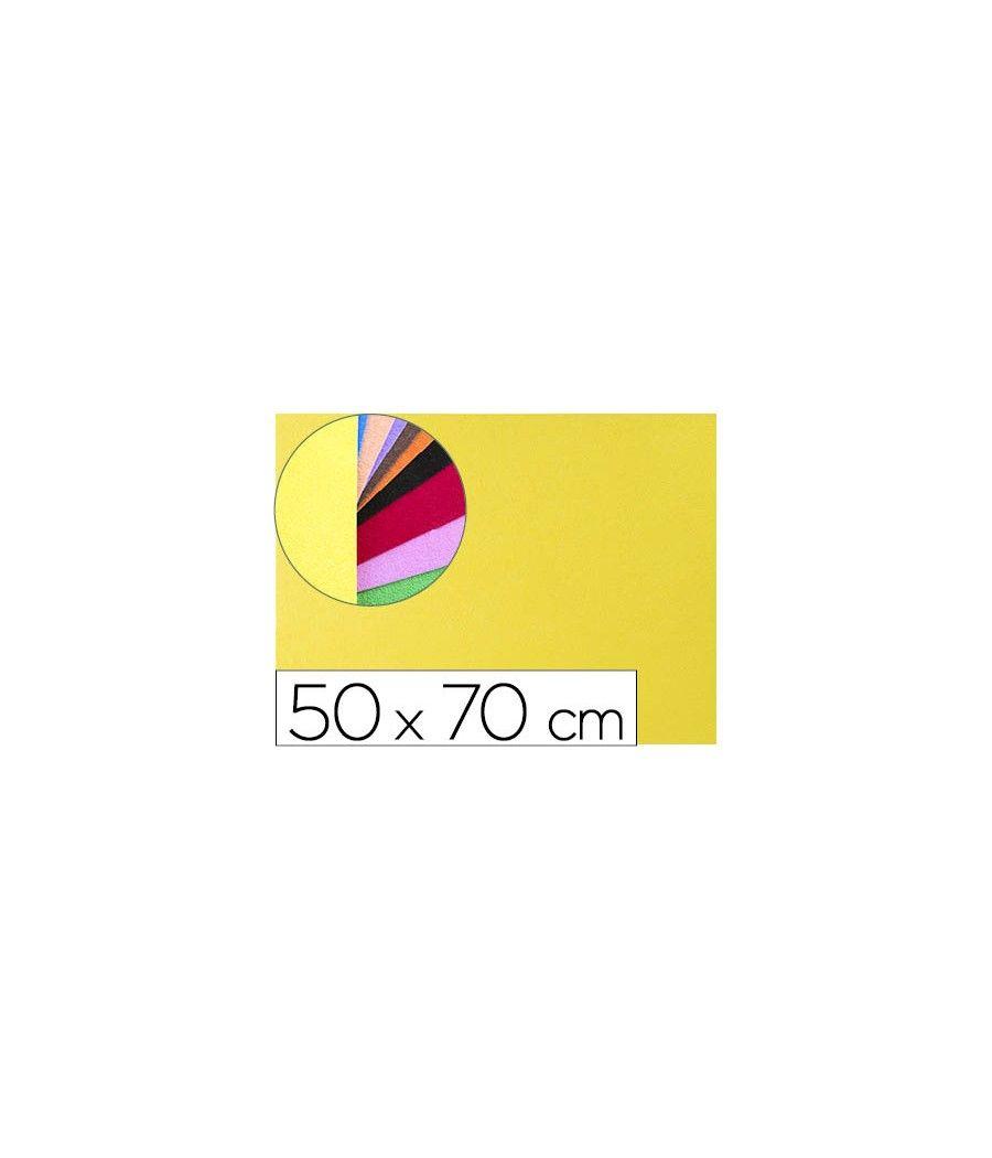 Goma eva liderpapel 50x70cm 60g/m2 espesor 2mm textura toalla amarillo pack 10 unidades