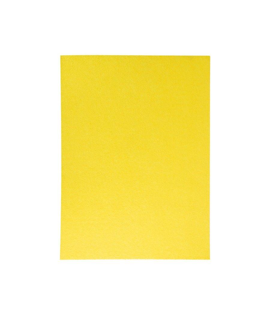 Goma eva liderpapel 50x70cm 60g/m2 espesor 2mm textura toalla amarillo pack 10 unidades