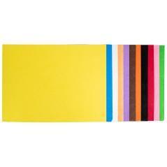 Goma eva liderpapel 50x70cm 60g/m2 espesor 2mm textura toalla amarillo pack 10 unidades