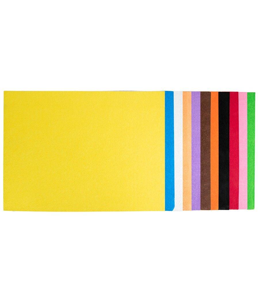 Goma eva liderpapel 50x70cm 60g/m2 espesor 2mm textura toalla amarillo pack 10 unidades