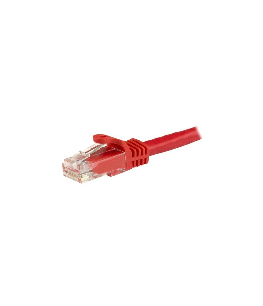 StarTech.com Cable de 1,5m Cat6 Ethernet de Red Rojo - RJ45 sin Enganches - 24AWG - Imagen 2