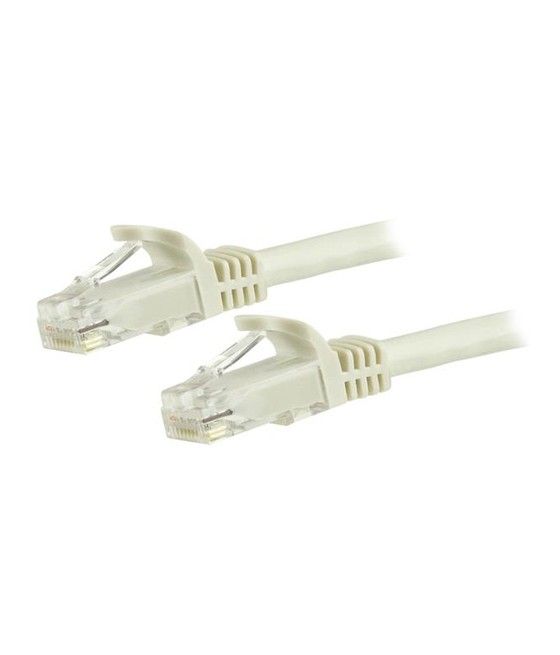 StarTech.com Cable de 1,5m Cat6 Ethernet de Red Blanco - RJ45 sin Enganches - 24AWG - Imagen 1