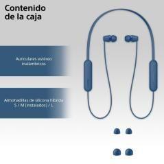 Auriculares inalámbrico intrauditivos sony wi-c100/ con micrófono/ bluetooth/ azules