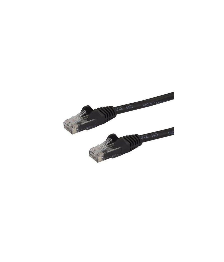 StarTech.com Cable de Red Ethernet Snagless Sin Enganches Cat 6 Cat6 Gigabit 15m - Negro - Imagen 1
