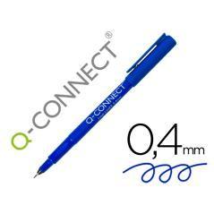 Rotulador q-connect punta de fibra fine liner azul 0.4 mm pack 10 unidades