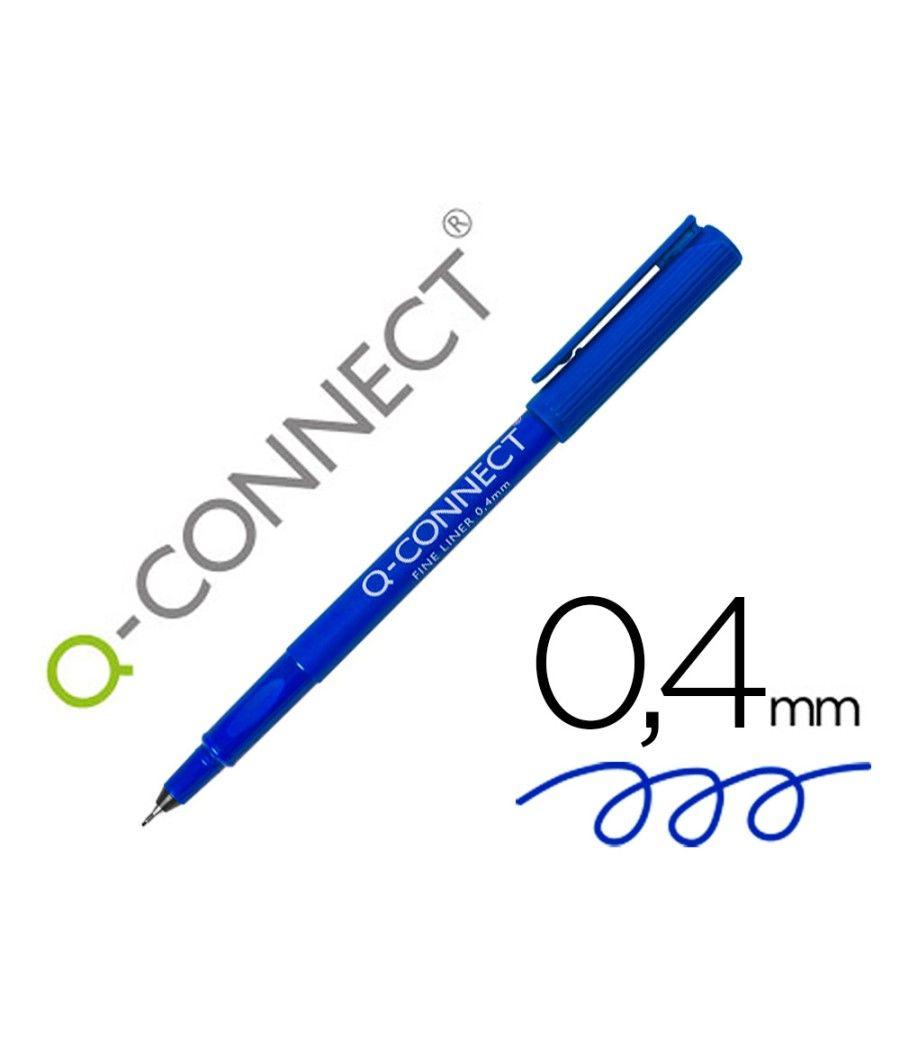 Rotulador q-connect punta de fibra fine liner azul 0.4 mm pack 10 unidades