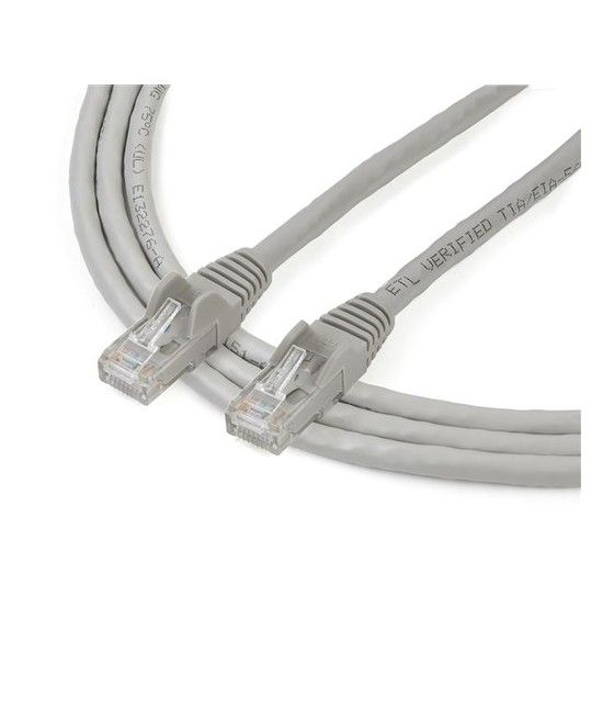 StarTech.com Cable de 2m Gris de Red Gigabit Cat6 Ethernet RJ45 sin Enganche - Snagless - Imagen 2