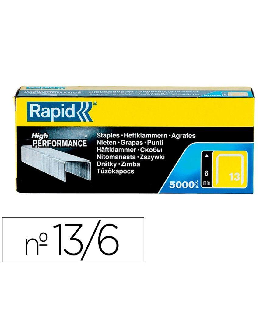 Grapas rapid 13/6 mm galvanizada caja de 5000 unidades