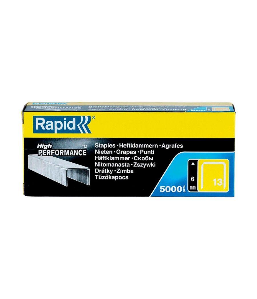 Grapas rapid 13/6 mm galvanizada caja de 5000 unidades