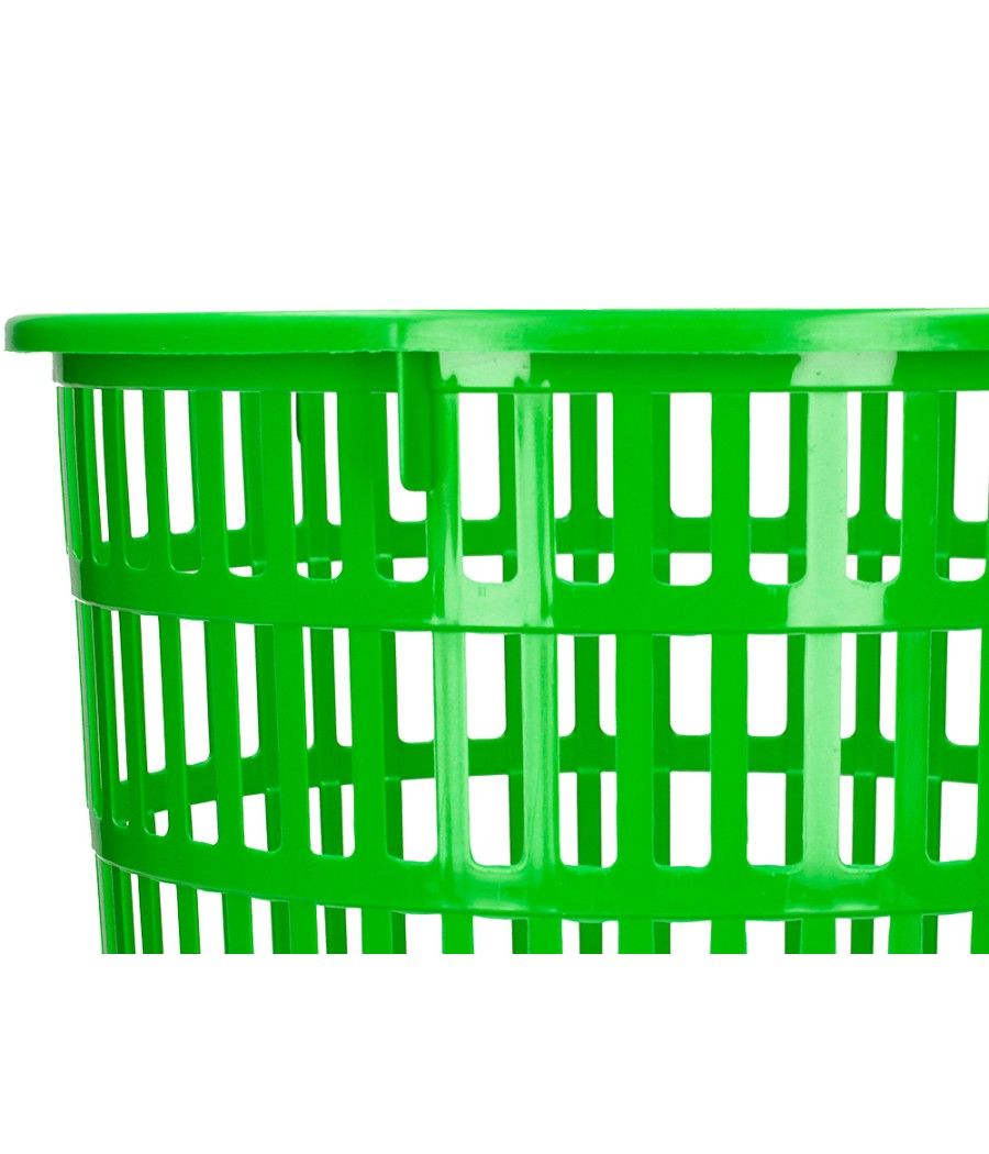Papelera plástico q-connect 15 litros color verde 285x290 mm