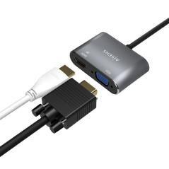 Adaptador usb tipo-c aisens a109-0627/ hdmi hembra - vga hembra - usb tipo-c macho