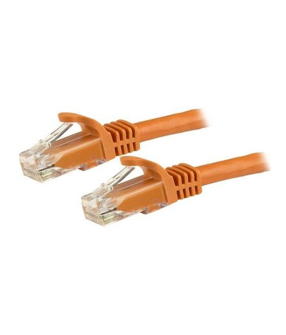 StarTech.com Cable de Red Ethernet Cat6 Sin Enganche de 5m Naranja - Cable Patch Snagless RJ45 UTP - Imagen 1