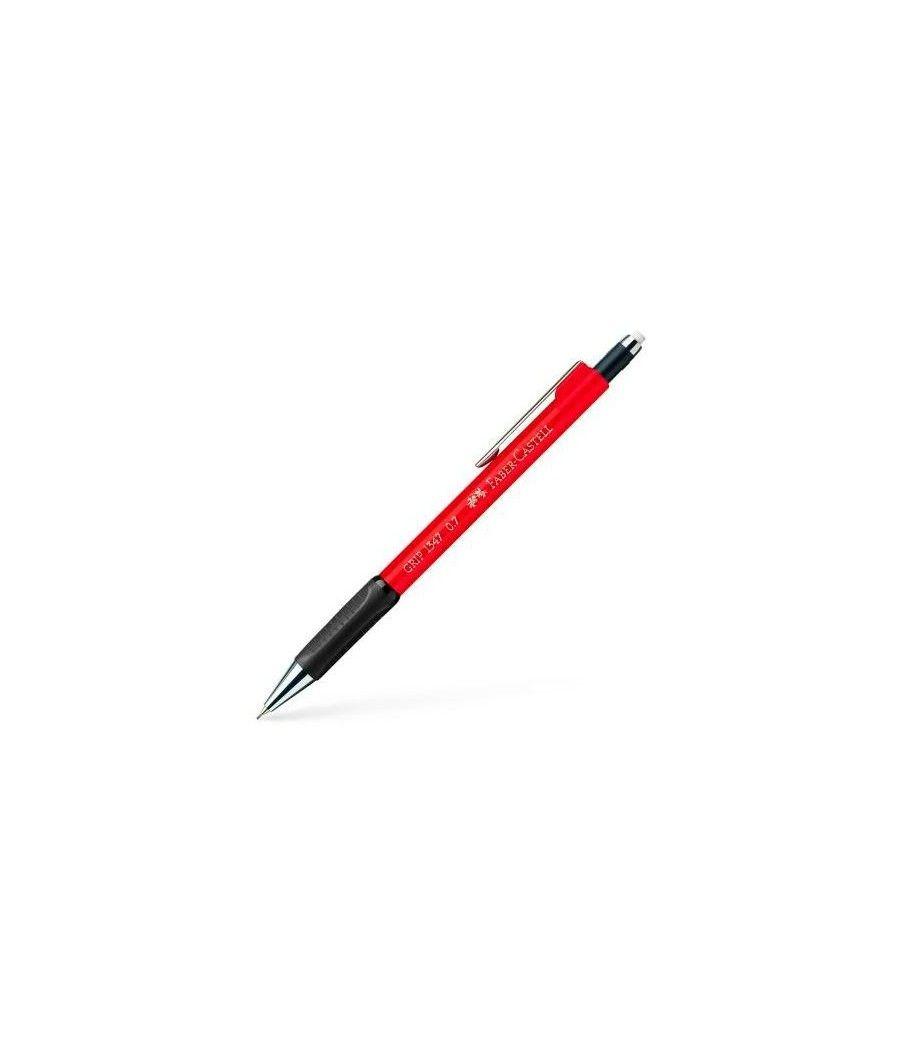 Faber castell portaminas 1347 grip 0,7mm rojo -12u-