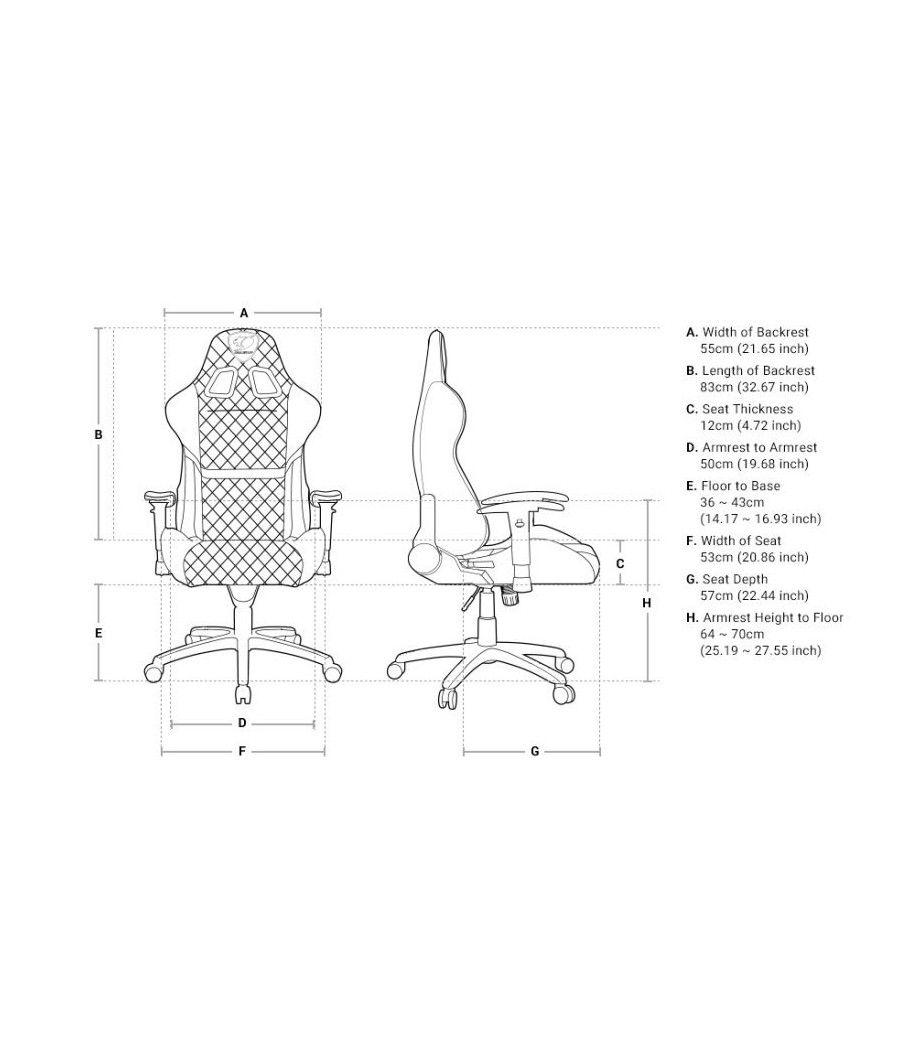 Cougar armor one black - silla gaming