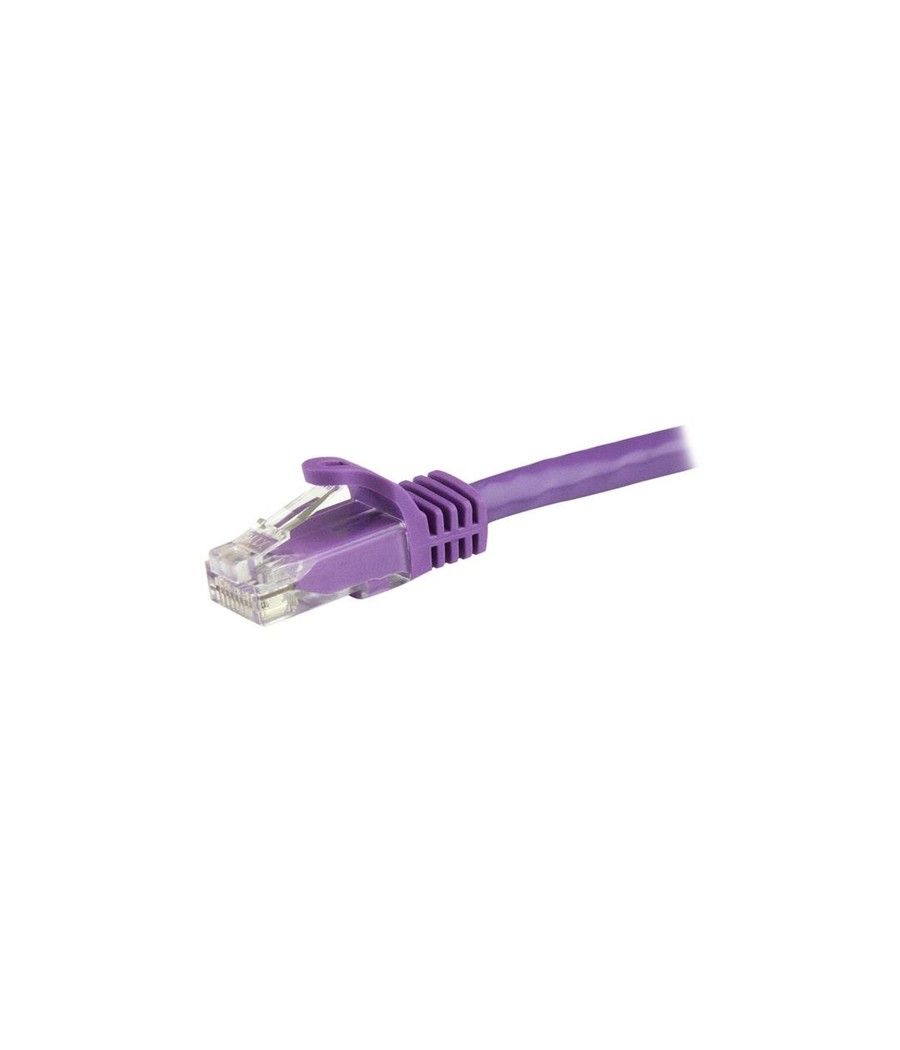 StarTech.com Cable de 7,5m Cat6 Ethernet de Red Púrpura - RJ45 sin Enganches - 24AWG - Imagen 2