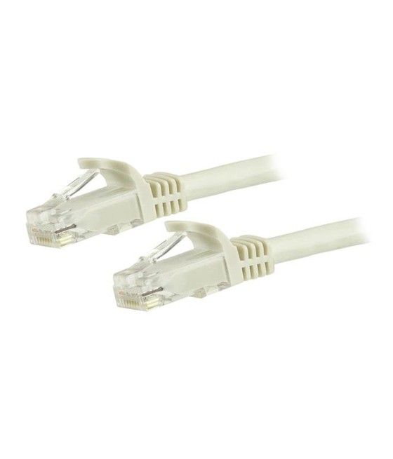 StarTech.com Cable de 7,5m Cat6 Ethernet de Red Blanco - RJ45 sin Enganches - 24AWG - Imagen 1