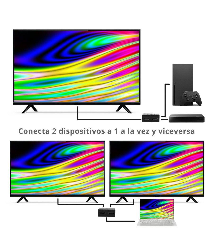 Adaptador monitor - tv phoenix splitter - switch bidireccional hdmi 4k - 2 x 1 - 1 x 2